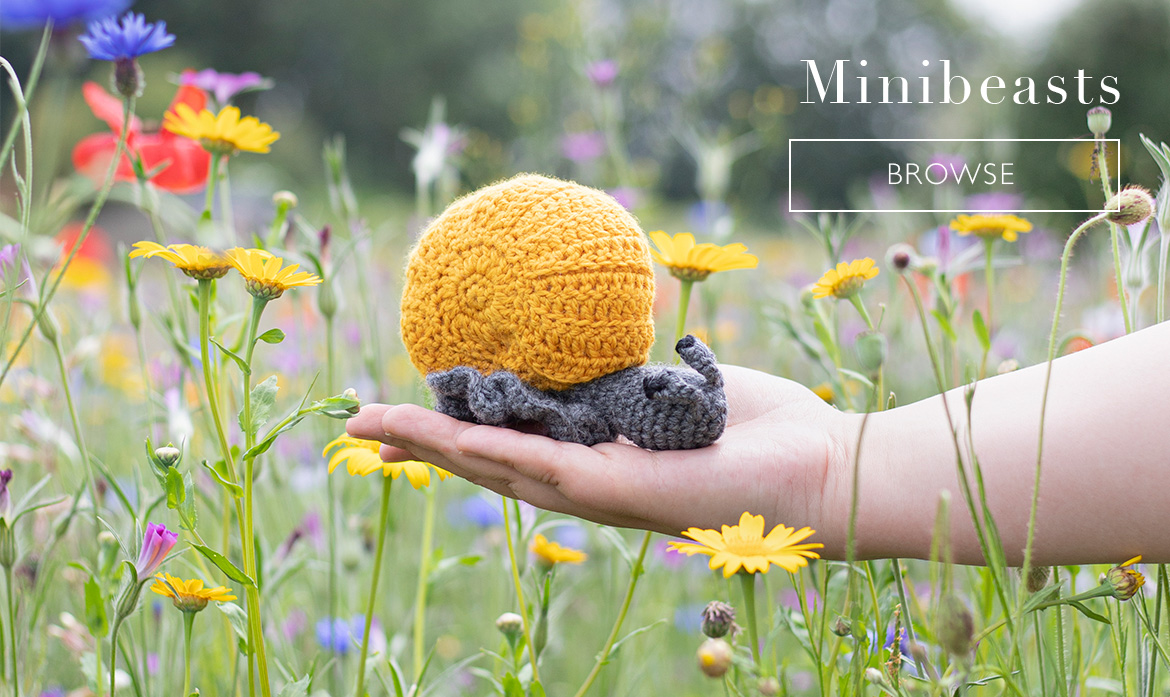 Minibeasts toft crochet snail pattern